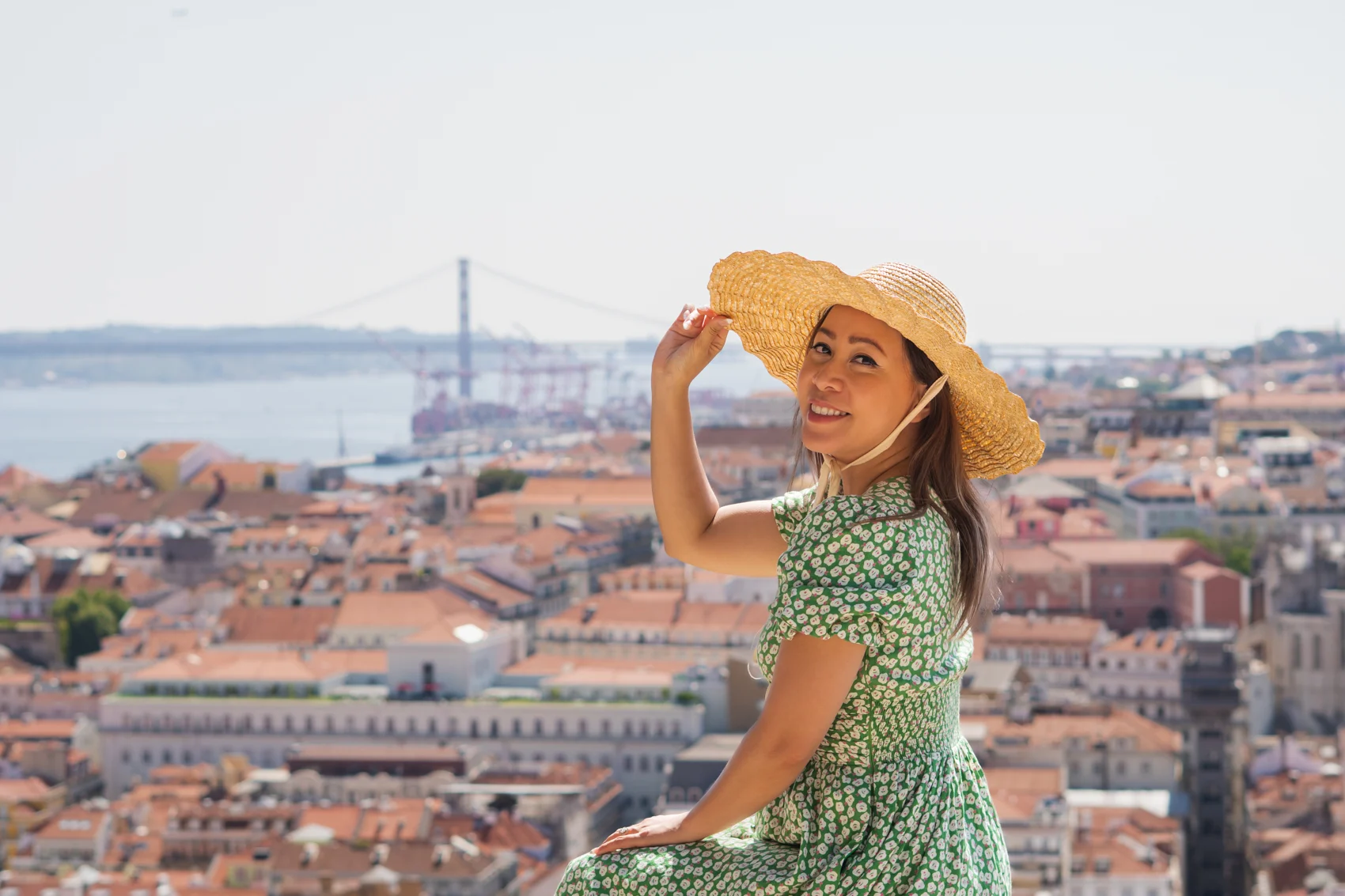 Viewpoint from Castelo de São Jorge in Lisbon, Portugal