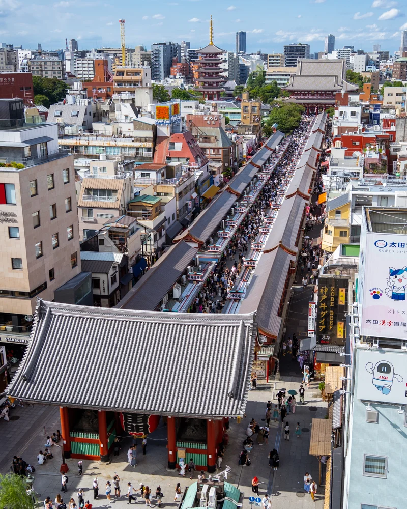 Nakamise Shopping Street in Asakusa, Japan